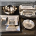 K06. Pewter and aluminum dishes. 
